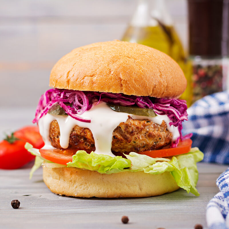 Steak Burger (Mayo, Lettuce & Cheese Slice)